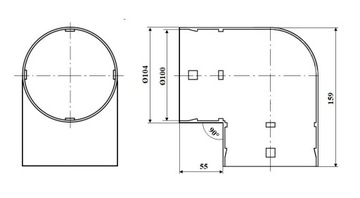 Колено дренажное 100/100/90 Агродрен Колено дренажное 100/100/90