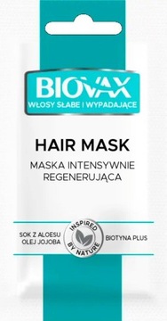 BIOVAX MASKA REGENERUJĄCA BIOTYNA PLUS sasz