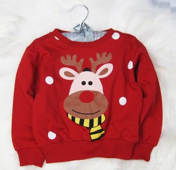 СВИТШОТ Теплая блузка с легким наполнителем Reindeer CHRISTMAS * 80/86