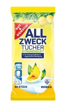 Ściereczki Nasączane Uniwersalne Dom 80szt Niemcy