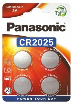 BATERIA LITOWA PANASONIC CR2025 3V BLISTER 4 SZT.