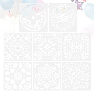 SZABLON MALARSKI MANDALA szablon malarskie wzornik ZESTAW | 8 szt.