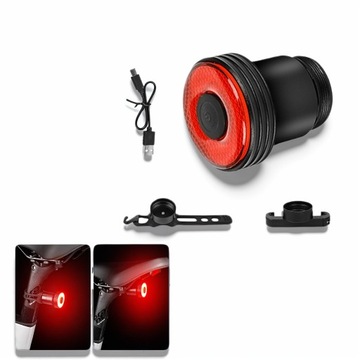 Tylne światło rowerowe -Smart Brake Sensing Light, IPX67, wiele trybów światła