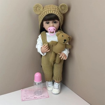 REBORN силиконовая кукла для девочек в подарок 55 см