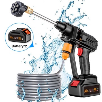 MYJKA CIŚNIENIOWA AKUMULATOROWA MOCNA 300W 30BAR + 2AKU