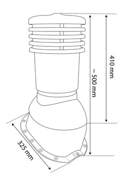 Вентиляционный дымоход Ventos X T18 ral 3009