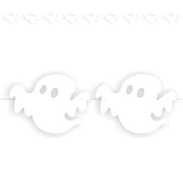 GIRLANDA baner Halloween DUSZKI białe 9 szt