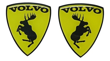 EMBLEMAT ZNACZEK NAKLEJKA SZALONY ŁOŚ VOLVO ŁOSIE ODBICIE LUSTRO 2 SZTUKI