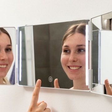 Зеркало для ванной комнаты InnovaGoods SelfKut 360 со светодиодной подсветкой