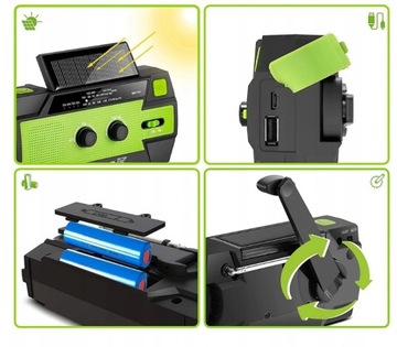 Feegar FM-радио аварийный солнечный фонарик SOS 4000 мАч