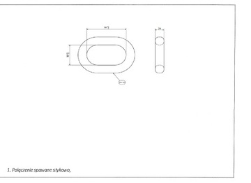 Звено стальное одинарное, диаметр 20х90.