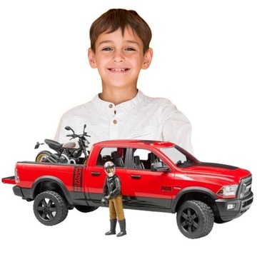 Auto Dodge RAM 2500 ZABAWKA Wagon z Motocyklem