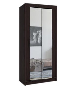 Szafa przesuwna MINI 90 lustro wenge