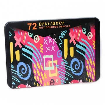 Brutfuner 72/120/180 Professional Oil Color Pencils Crayons Tin Box Set