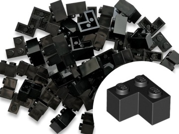 LEGO 2357 BRICK 1x2 Róg Corner Czarny Balck 15szt