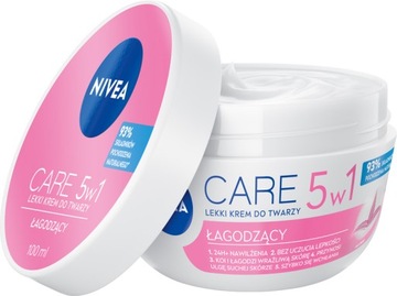 NIVEA CARE 5w1 Krem do twarzy nawilżający łagodny do cery wrażliwej 100ml
