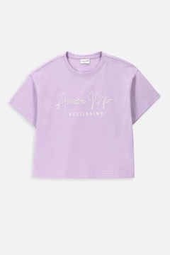 Dziewczęcy T-shirt 146 Fioletowy Koszulka Dla Dziewczynki Coccodrillo WC4