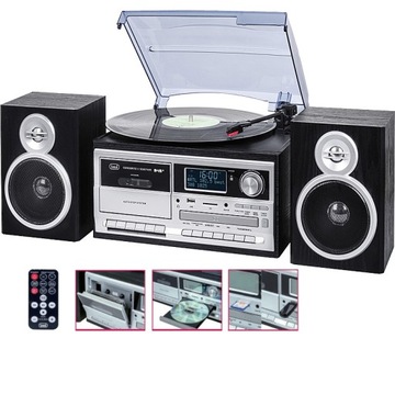 GRAMOFON WIEŻA RADIO DAB KASETA CD bluetooth winyl