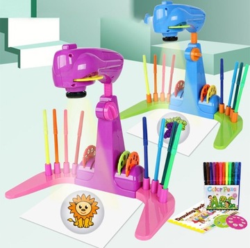 ПРОЕКТОР ЧЕРТЕЖИ ПРОЕКТОР 32 СЛАЙДЫ МАРКЕРЫ РЕГУЛИРОВКА ВЫСОТЫ