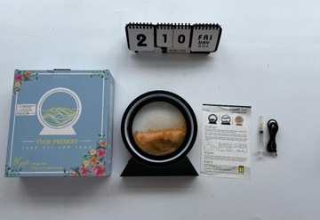 Песочная живопись 3D Вращающиеся песочные часы со светодиодом