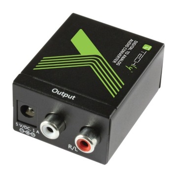 Techly Przetwornik DAC Toslink SPDIF Coaxial do Analog RCA L/R