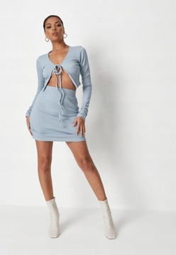 MISSGUIDED KOMPLET SPÓDNICA I TOP WIĄZANY SCO21038