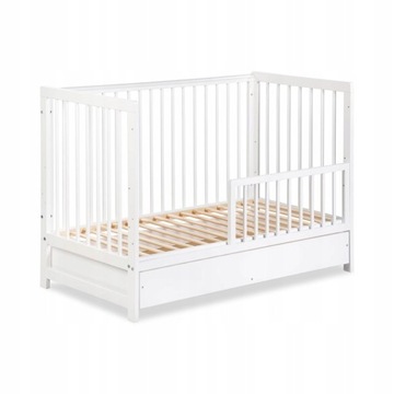 ДЕРЕВЯННАЯ МЕБЕЛЬ ДЛЯ ДЕРЕВЯННЫХ кроваток KLUPŚ TIMI БЕЛАЯ 60x120