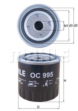 FILTR OLEJE SCENIC III 1.9DCI LATITUDE 3.0DCI