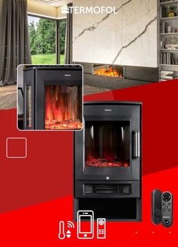 Электрический камин с функцией обогрева WIFI 74,5 х 44 х 34,5 см + ДИСТАНЦИОННОЕ УПРАВЛЕНИЕ
