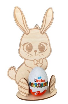 Зайчик стійка на яйце KINDER ім'я великдень