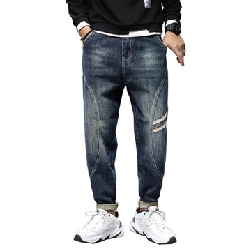 Man's Branded Jeans Loose fit Wide Leg Pants Male