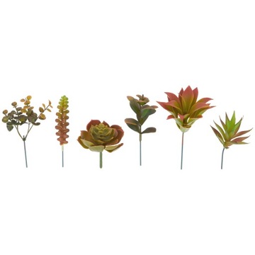 SZTUCZNE SUKULENTY ROŚLINY 6 SZT. ZESTAW DIY