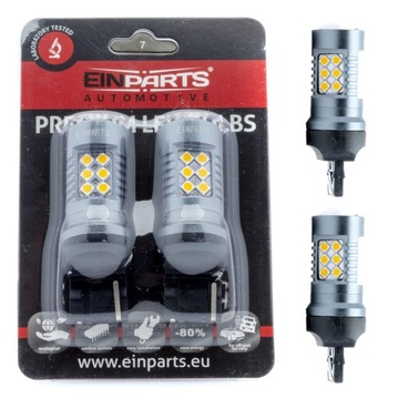 ŻARÓWKI LED W21W 12V SAMOCHODOWE POMARAŃCZOWE