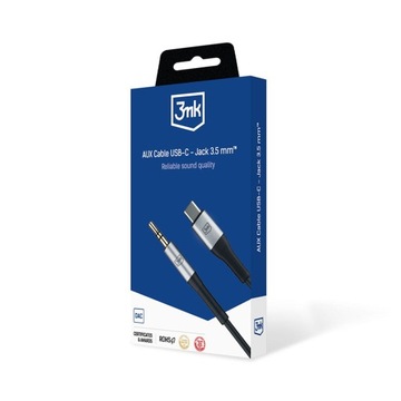 3мк Кабель AUX minijack 3,5 мм - USB C 1 м