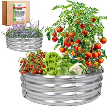 GRZĄDKA PODWYŻSZONA WARZYWNIAK WARZYWA KWIATY STAL 60X60X30cm OCYNK OGRÓD
