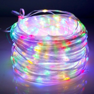 GIRLANDA LAMPKI OGRODOWE WIELOBARWNOŚĆ 30M 300 LED