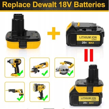 CQ DCA1820 Адаптер для аккумулятора инструмента Dewalt 20 В
