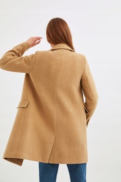 płaszcz o męskim kroju tomboy camel Zara XS