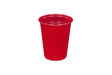 KUBKI PLASTIKOWE 200ml DO PICIA NAPOJÓW DRINKÓW ZIMNYCH CZERWONE 100szt