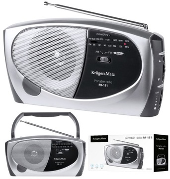 RADIO PRZENOŚNE FM SIECIOWE KRUGER MATZ PR-111