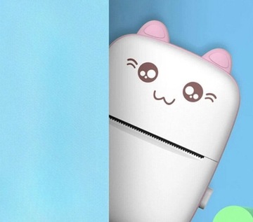 DRUKUŚ CAT ТЕРМОПРИНТЕР МИНИ ПОРТАТИВНЫЙ ПРИНТЕР +1 РУЛОН БУМАГИ