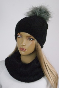 Комплект W#ALPACA ШАПКА с помпоном+ЮБКА