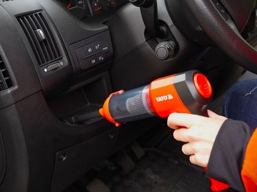 YATO ODKURZACZ SAMOCHODOWY BEZPRZEWODOWY RĘCZNY MINI DMUCHAWA 100W 15kPa