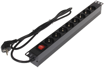 LISTWA ZASILAJĄCA 8 Gniazd L19/8 Rack 1U