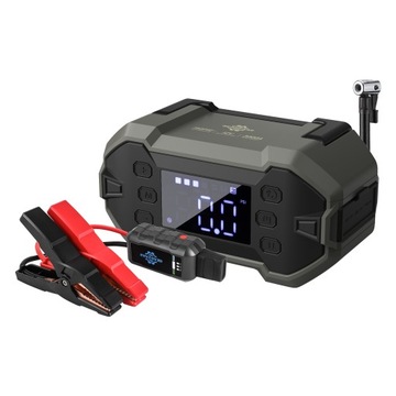 Urządzenie do awaryjnego uruchamiania 3000 A ze sprężarką powietrza Power Bank, urządzenie wspomagające ładowarkę