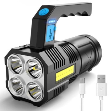 MOCNA LATARKA AKUMULATOROWA SZPERACZ BIWAKOWA USB