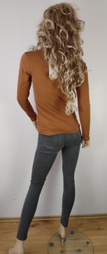 ЦВЕТА Блузка гладкая ПРЕМИУМ хлопок ПОЛЬША бренд LATYNKA V-образный вырез 6217