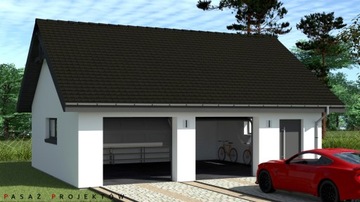 PROJEKT GARAŻU DWUSTANOWISKOWEGO G21