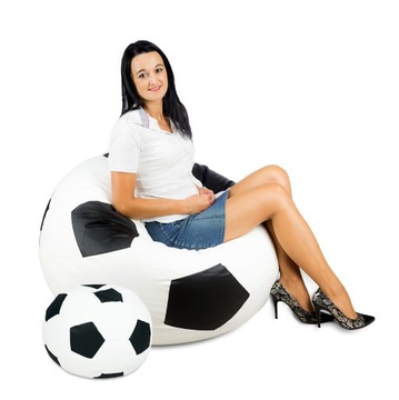 Nieubijająca PUFA PIŁKA 450L 100cm+PODNÓŻEK EGATO