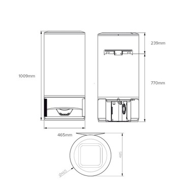 КОТЕЛ ЭЛЕКТРИЧЕСКИЙ НАГРЕВАТЕЛЬ ARISTON LYDOS HYBRID WIFI 80 Л ТЕПЛОВОЙ НАСОС